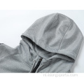 Aangepaste rits Hoodie Men Blanco Style Gray Hoodies